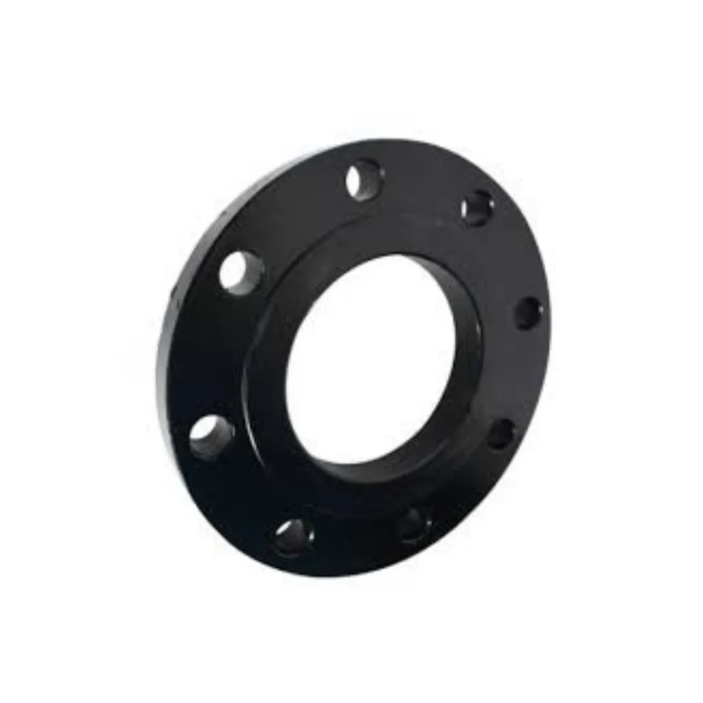 Flange de aço carbono – conexão robusta para sistemas industriais e hidráulicos de alta pressão.