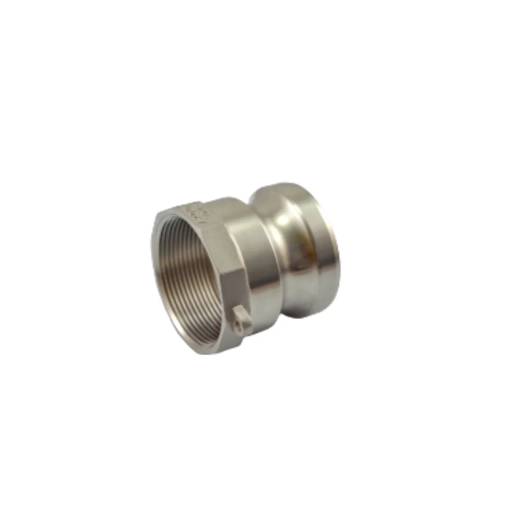 Adaptador de rosca fêmea em inox, resistente à corrosão, ideal para conexões seguras e duráveis em sistemas hidráulicos e pneumáticos.