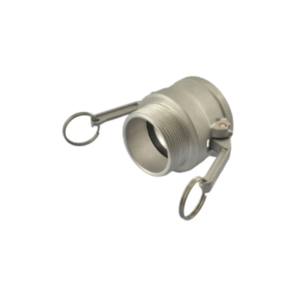 Acoplador de rosca macho em inox, resistente à corrosão, ideal para conexões seguras e duráveis em sistemas hidráulicos e pneumáticos.