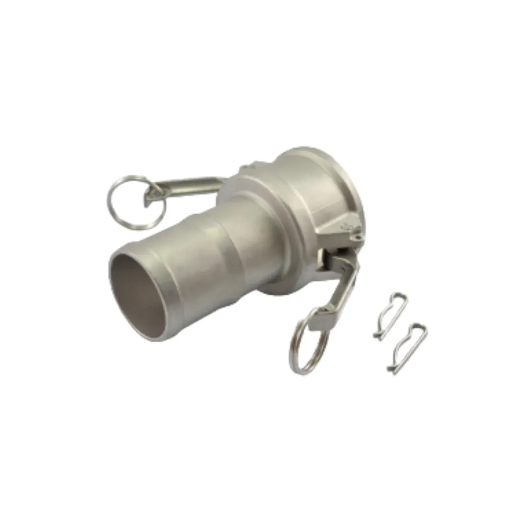 Acoplador espigão em inox, resistente à corrosão, ideal para conexões seguras e duráveis em sistemas hidráulicos e pneumáticos.